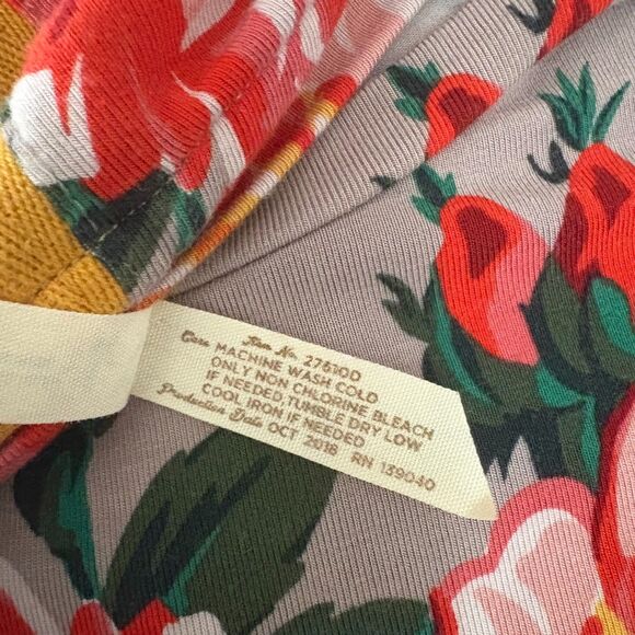 Matilda Jane Say I'm a Dreamer Floral Swing Dress Gray Long Sleeve Size Large - Picture 6 of 6